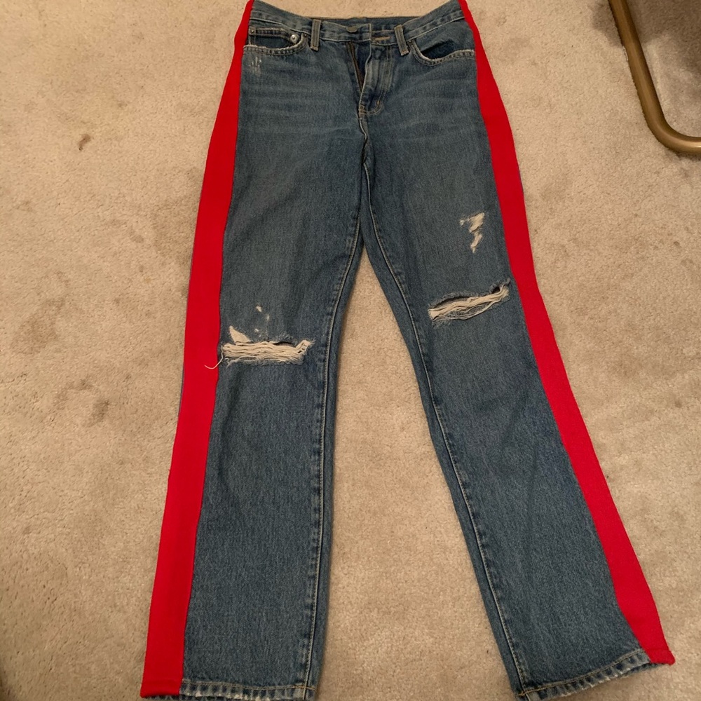 LF CARMAR Denim Jean With Red Stripe